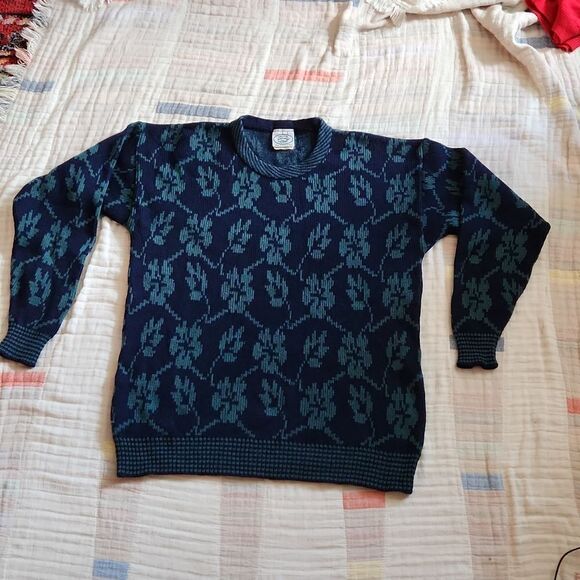 NWOT Laura Ashley Vintage Scotland wool floral pullover sweater - Picture 1 of 8